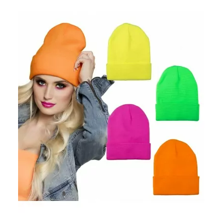 Bonnet vert fluo