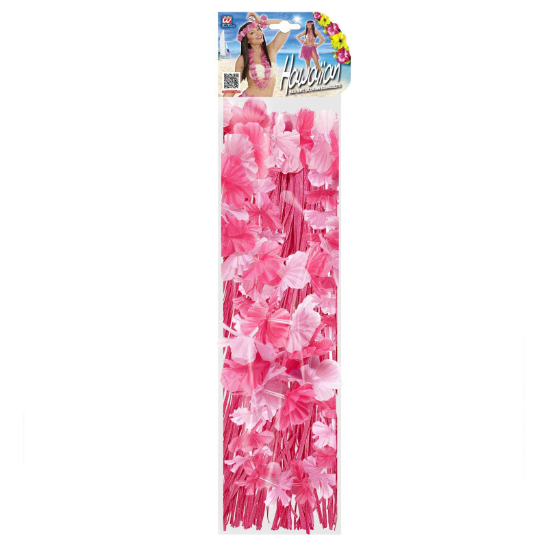FIESTAS GUIRCA Aloha Déguisement hawaïen pour fille - Ensemble d'été tropical rose pour fille de 3 à 4 ans