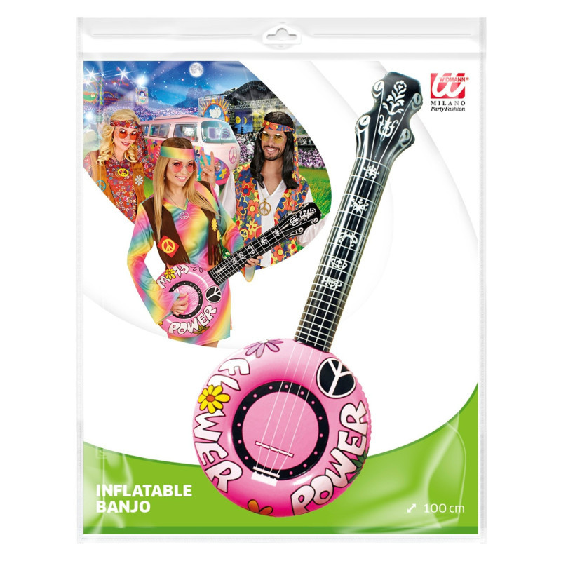 Guitare Hippie Couleurs Gonflable pour adulte | Costumalia by Monsieur