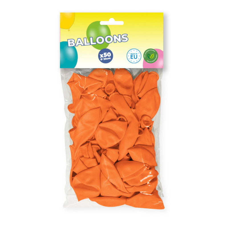 Sac de 50 ballons-orange main image 0