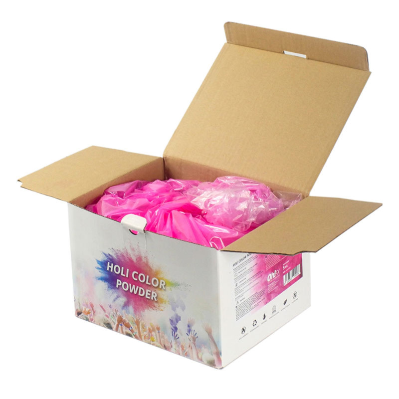 Poudre Holi Gulal Rose 700 G - Naturelle, Soluble Dans L'eau - Pour Fêtes, Photos, Festivals - Sans Gluten, Lavable