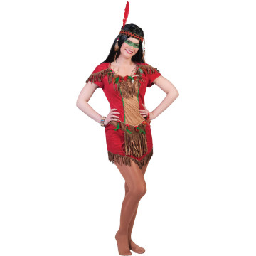 Robe d'indienne Hawk rouge femme