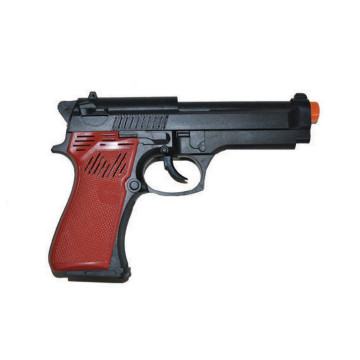 Révolver police argenté 28 cm