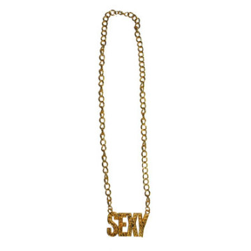 Collier médaille Sexy or