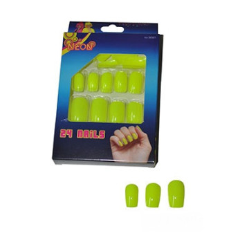 Faux-ongles jaune fluo