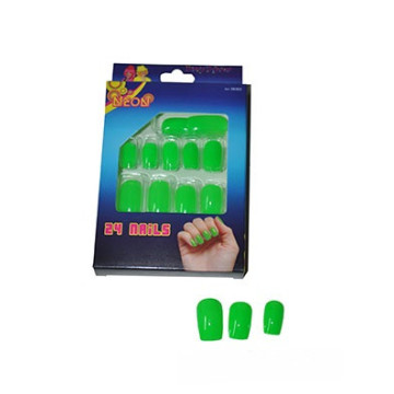 Faux-ongles vert fluo