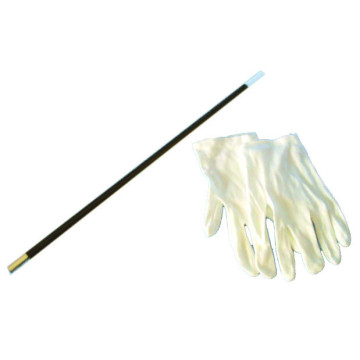 Bâton de magicien + gants blancs