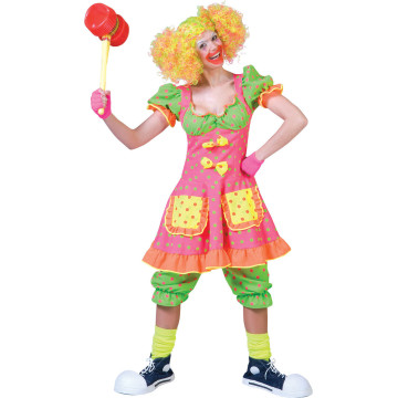 Déguisement Clown Fluo femme