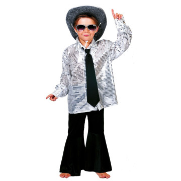 Chemise Disco enfant argent