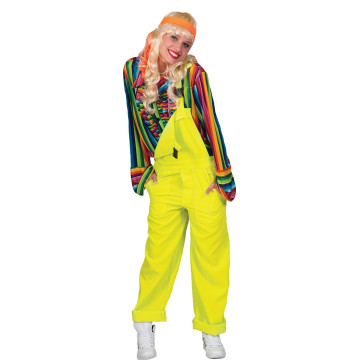 Salopette femme jaune fluo