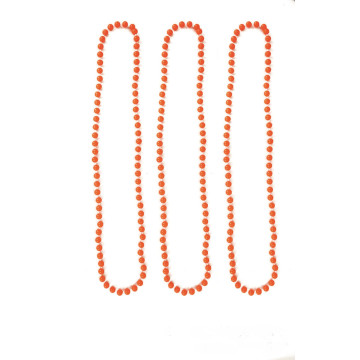 Lot de 3 Colliers de  perles orange fluo