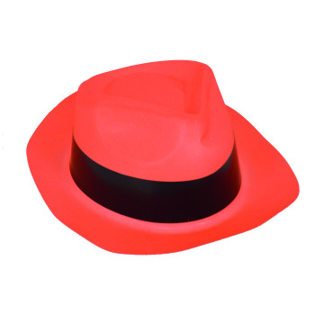 Chapeau Al Capone orange fluo