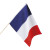 Drapeau tricolore sur tige 30 x 45 cm Drapeau tricolore sur tige 30 x 45 cm