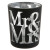 Lot de 2 photophores Mr & Mrs en verre noir