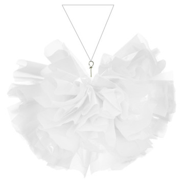 Boule à suspendre film brillant-mat en plastique blanc D 36 cm