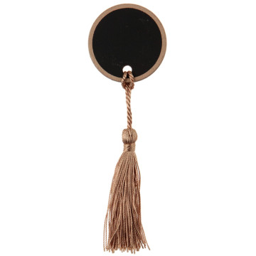 Lot de 4 ardoises or en bois avec pompon