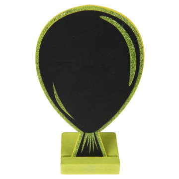 Marque table ardoise ballon vert pailleté