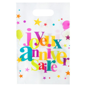 Lot de 10 sacs-cadeaux Joyeux Anniversaire Festif