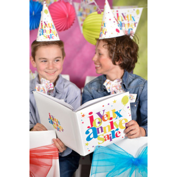 Livre d'or Joyeux Anniversaire Festif 24 x 24 cm