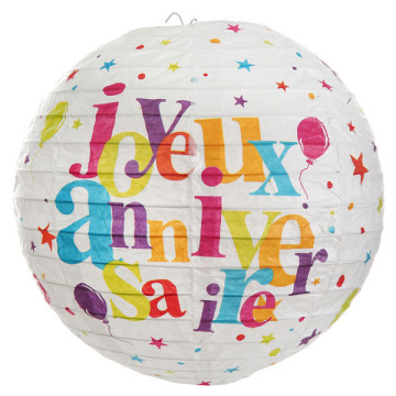 Lot de 2 Lanternes Joyeux Anniversaire Festif