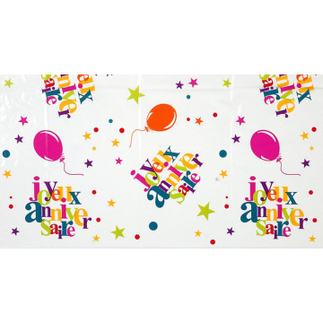 Nappe Joyeux Anniversaire Festif en papier 132 x 220 cm
