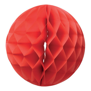 Boule alvéolée  rouge D 25 cm