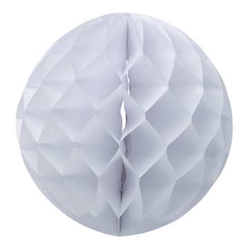 Boule alvéolée blanche D 20 cm