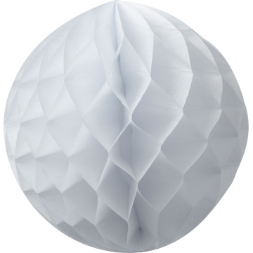 Boule alvéolée blanche D 15 cm