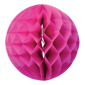 Boule alvéolée fuschia D 15 cm