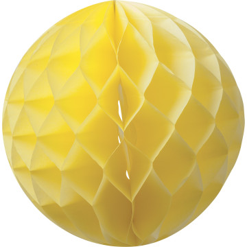 Boule alvéolée  jaune D 15 cm