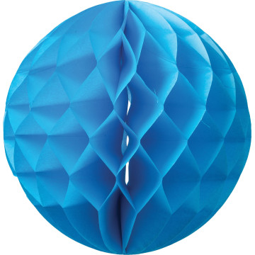 Boule alvéolée  turquoise D 15 cm