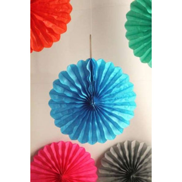 Eventail alvéolé ciel 25 cm