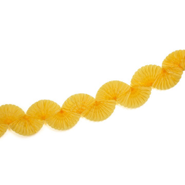 Guirlande Eventail jaune 3 m