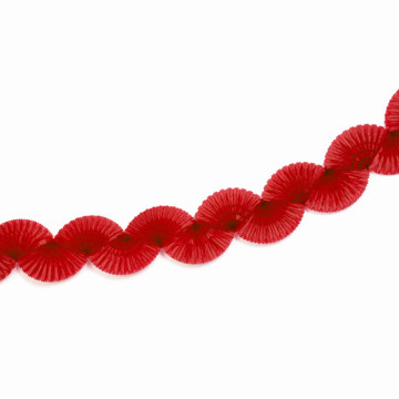 Guirlande Eventail rouge 3 m