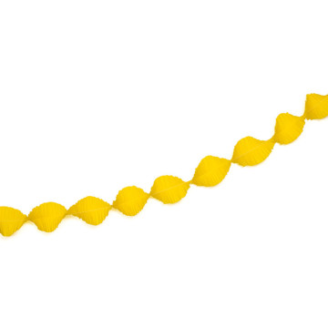 Guirlande Torsade en crépon jaune 4 m