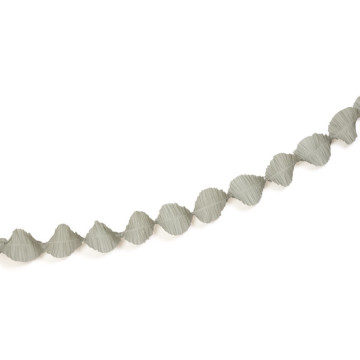 Guirlande Torsade en crépon gris 4 m
