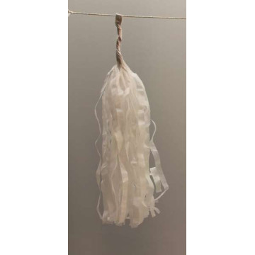 Guirlande Tassel 5 pompons blancs