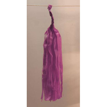 Guirlande Tassel 5 pompons fuschia