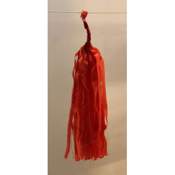 Guirlande Tassel 5 pompons rouges