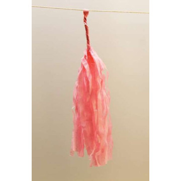 Guirlande Tassel 5 pompons rose