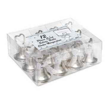 Lot de 12 cloches argentées Marque-place