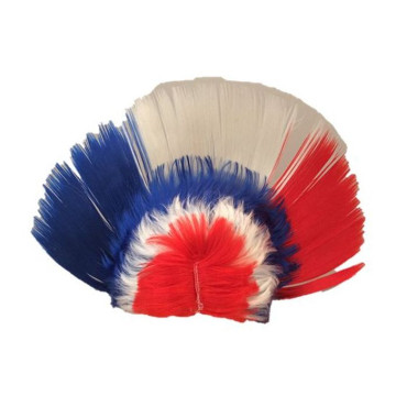 Perruque crête de Punk tricolore