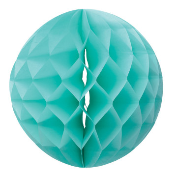 Boule alvéolée vert pastel D 20 cm