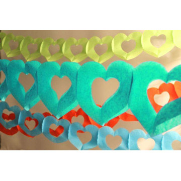 Guirlande 2 cœurs vert pastel 4 m