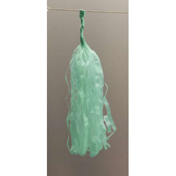 Guirlande Tassel 5 pompons vert pastel