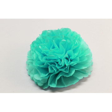 Lot de 3 pompons vert pastel déco D 30 cm
