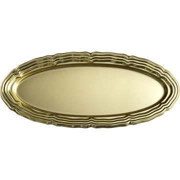Plat ovale Or 58 x 30 x 5 cm en plastique