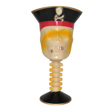 Verre sur pied pirate 17 x 6,5 cm