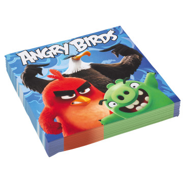 Lot de 20 serviettes en papier Angry birds 33 x 33 cm
