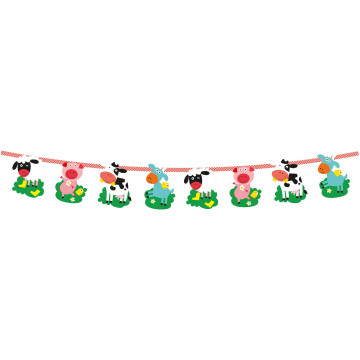 Guirlande Ferme Happy Birthday 1,80 m x 15 cm